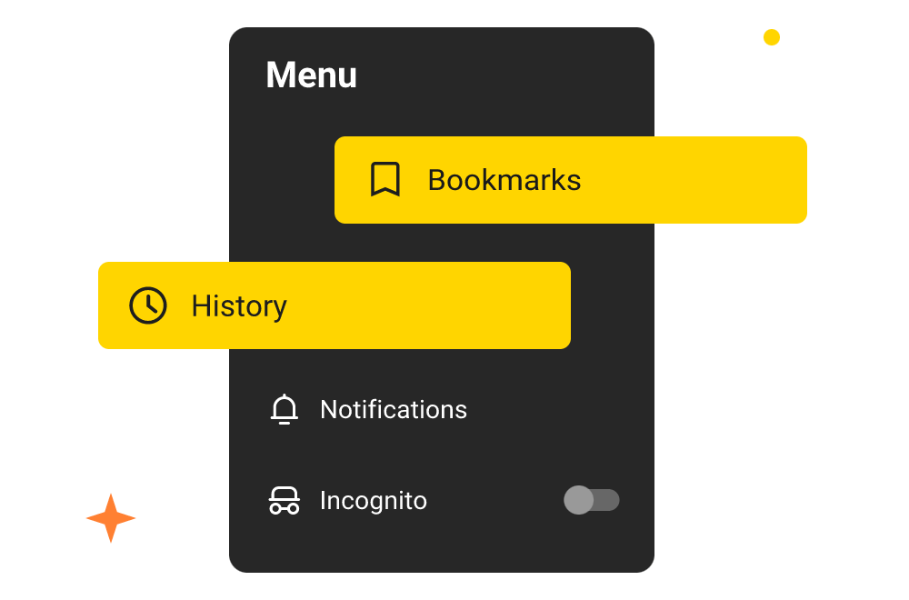 Bookmarks And History - Joyen